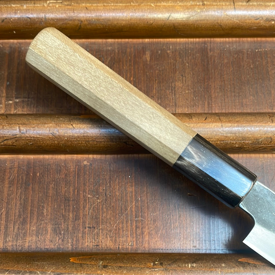 Sakai Kikumori Nakagawa x BC 135mm Petty Shirogami 1 Kurouchi Ho Wood with Saya