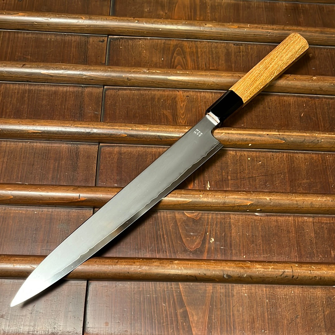 Myojin Naohito 255mm Sujihiki SG2 Stainless Kasumi Teak