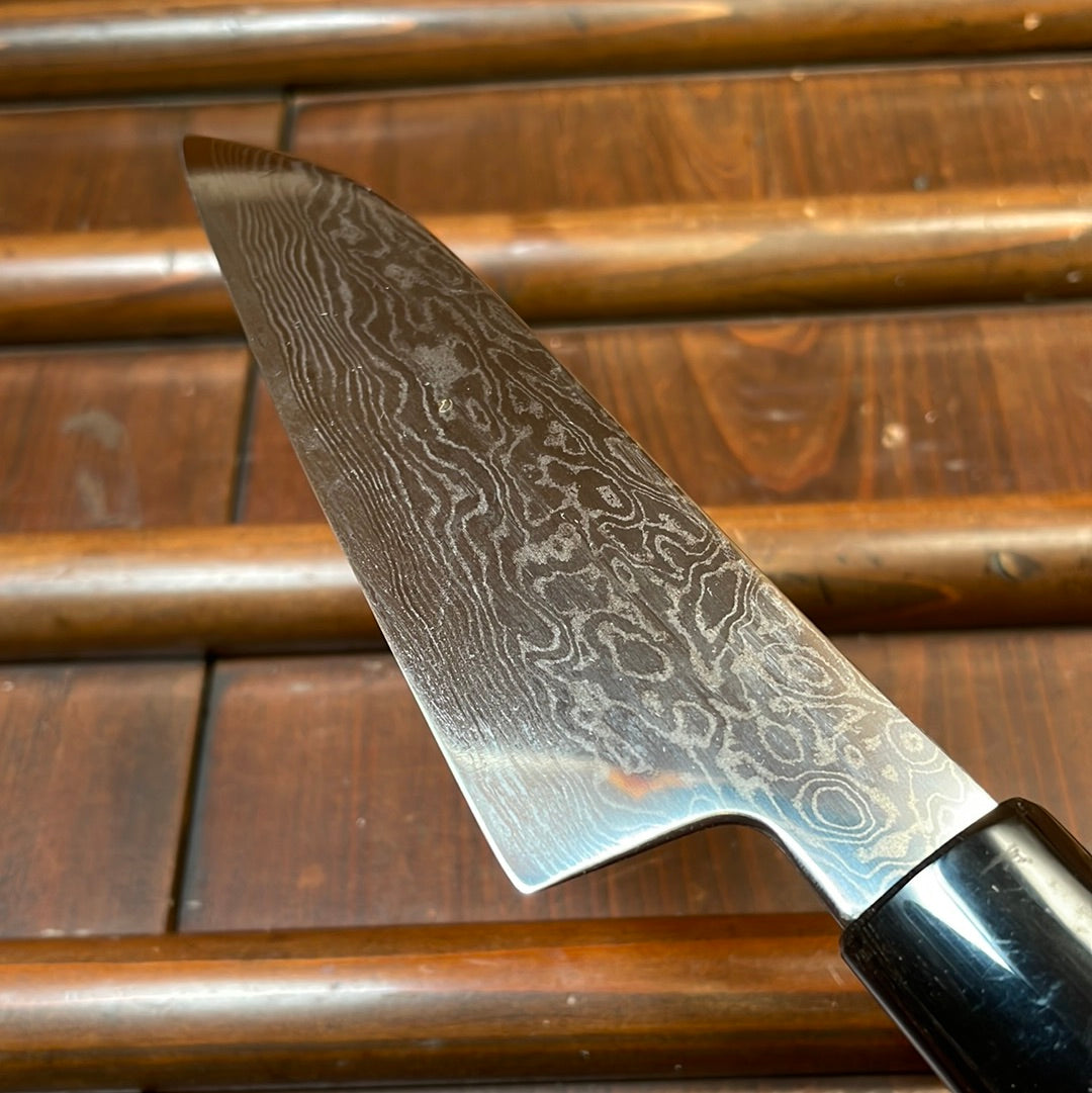 Tsukasa Hinoura 100mm Petty ATS-34 Buffalo Horn Rose Wood Handle