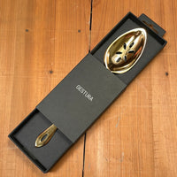 Gestura 9” 00 Oro Golden Stainless Steel Kitchen Slotted Spoon