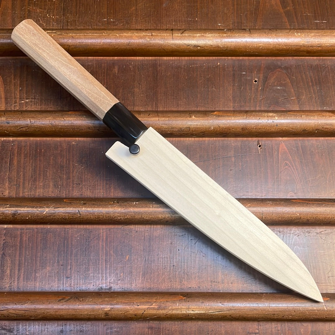 Sakai Kikumori Nakagawa x BC 150mm Petty Shirogami 1 Kurouchi Ho Wood with Saya