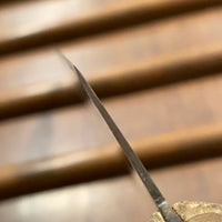 Unmarked 11.75” Chef Knife Carbon Steel American 1930’s-50’s