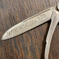 Sterling Silver Victorian Fruit Knife Floral Motif Birmingham 19th C