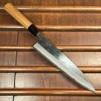 Kumokage 240mm Gyuto Aogami 2 Kurouchi Damascus Teak Handle