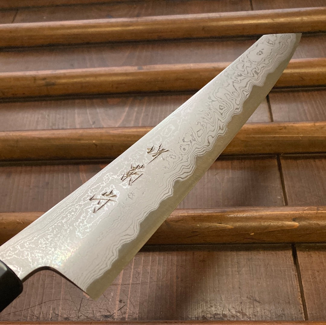 Sakai Kikumori x Bernal Cutlery Sori 240mm Kiritsuke Sujihiki Aogami 1 Suminagashi