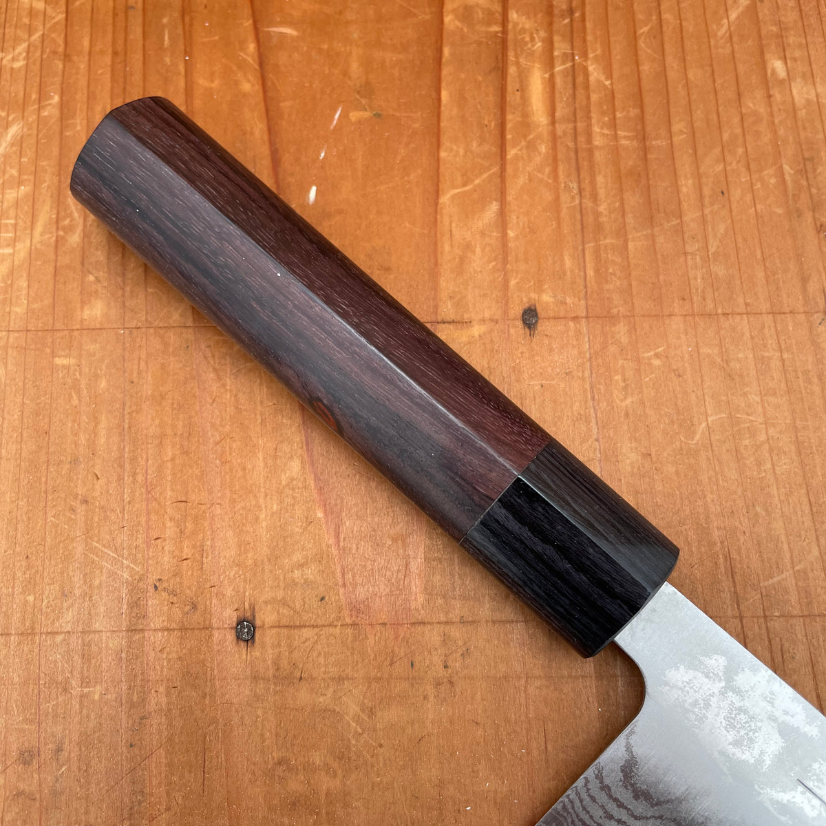 Hitohira Setsu Forged 165mm Santoku VG10 Damascus Rosewood