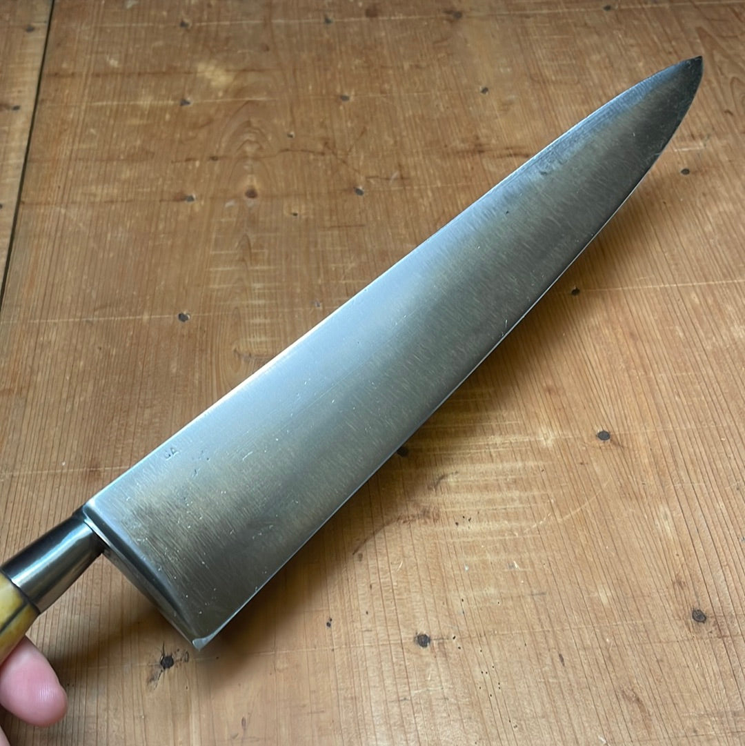 American Nogent Style 12" Chef Forged Carbon Steel Antler Re-Handle