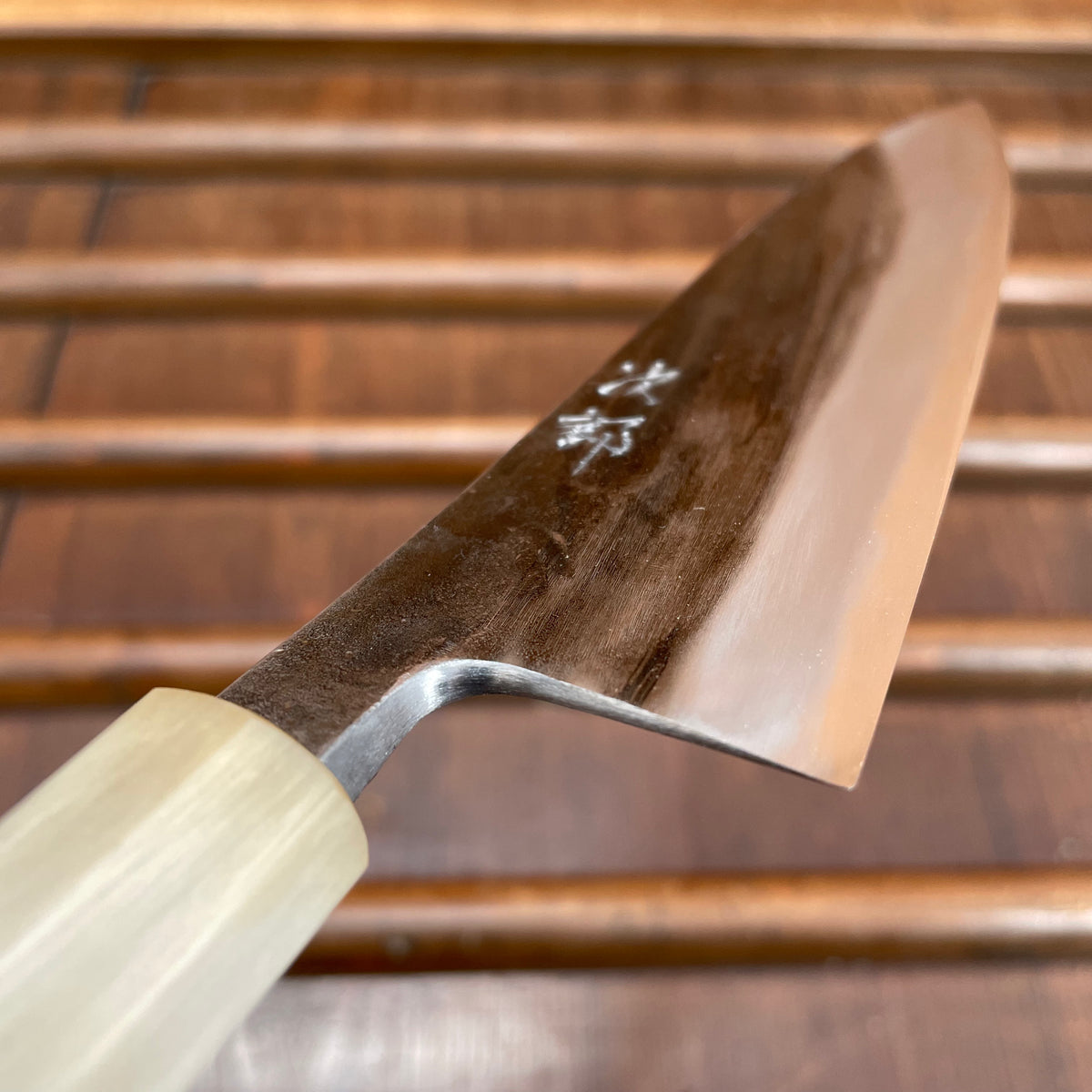Jiro Nakagawa 150mm Wa Petty Kurouchi Shirogami 1 Taihei Tagayasan Handle #447