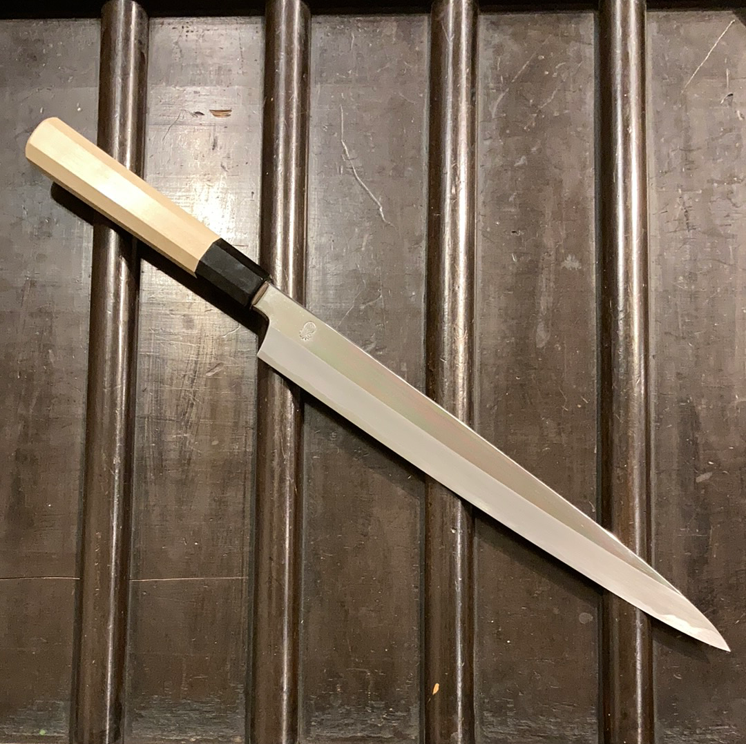 Sakai Kikumori Choyo 300mm Yanagi Shirogami 2 with Saya