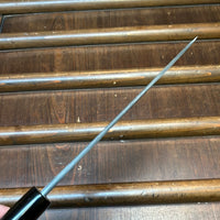 Tsukasa Hinoura 150mm Petty Shirogami Warikomi Kitaeji Suminagashi Burnt Chestnut Horn