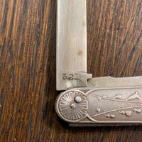 Sterling Silver Victorian Fruit Knife Floral Motif Birmingham 19th C