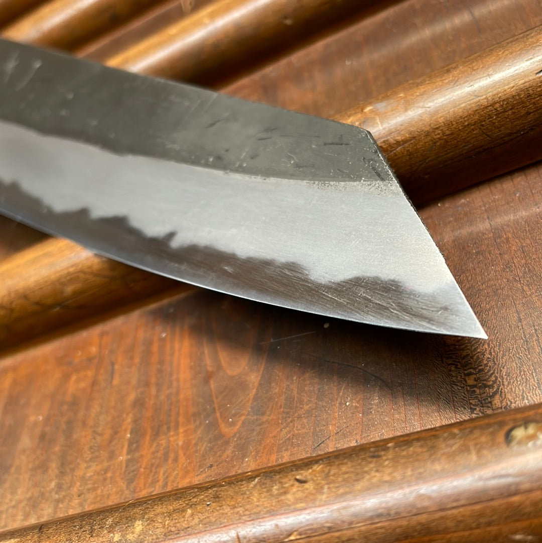 Hitohira Togashi 240mm Kiritsuke Gyuto Aogami 2 Kurouchi Cherry Handle (Ebony End)