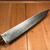 KA-BAR 14" Chef Knife Carbon Steel Custom Rosewood Handle
