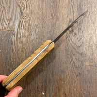Foster Bros 5.25” Cut Down Boning Knife Carbon Steel Hardwood Handle 1930’s