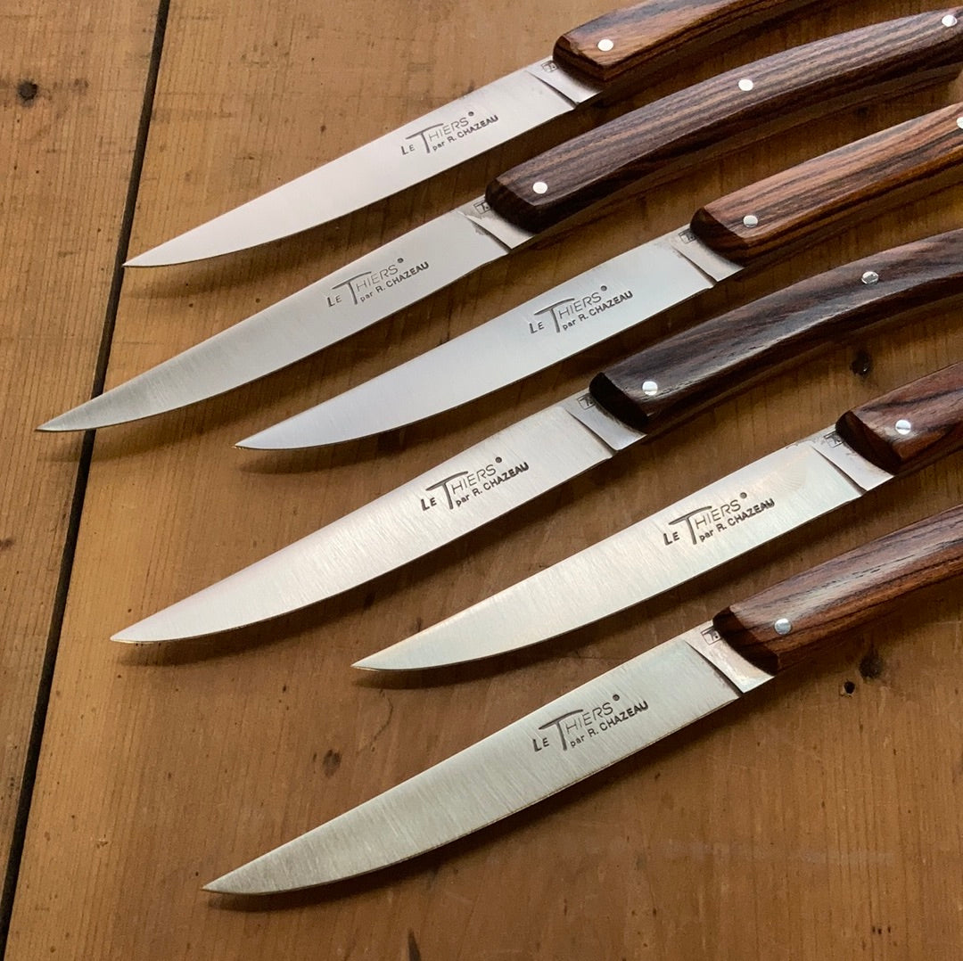 Chazeau Honoré Le Thiers Steak Knife Set of 6 Violetwood