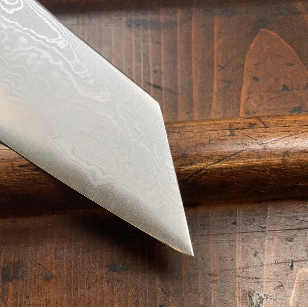Sakai Kikumori Tanaka x Bernal Cutlery Sori 225mm Kiritsuke Gyuto Aogami 1 Suminagashi