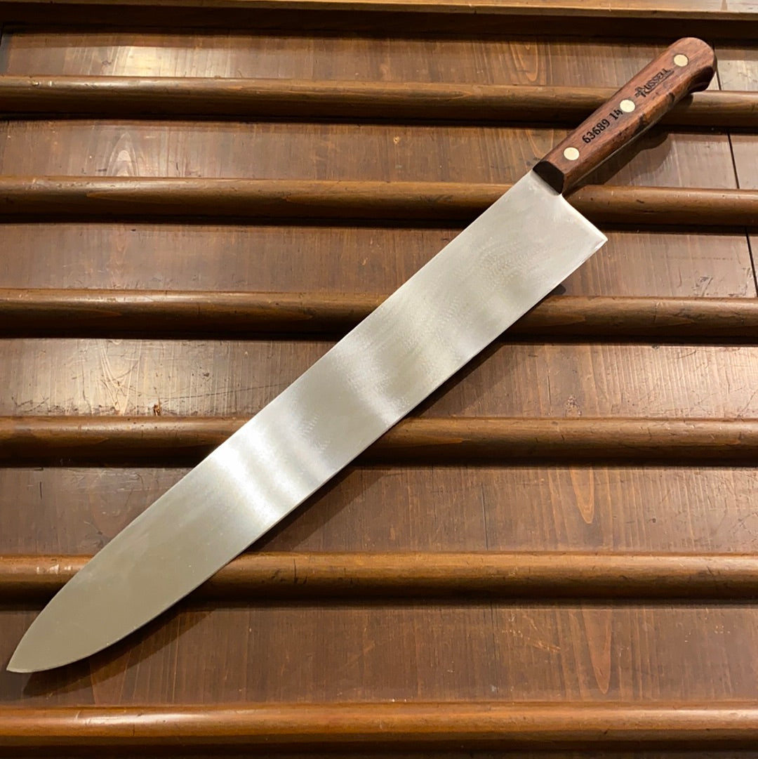 Russell Green River Works 14.25” Chef Knife Stainless 1950’s-60’s?