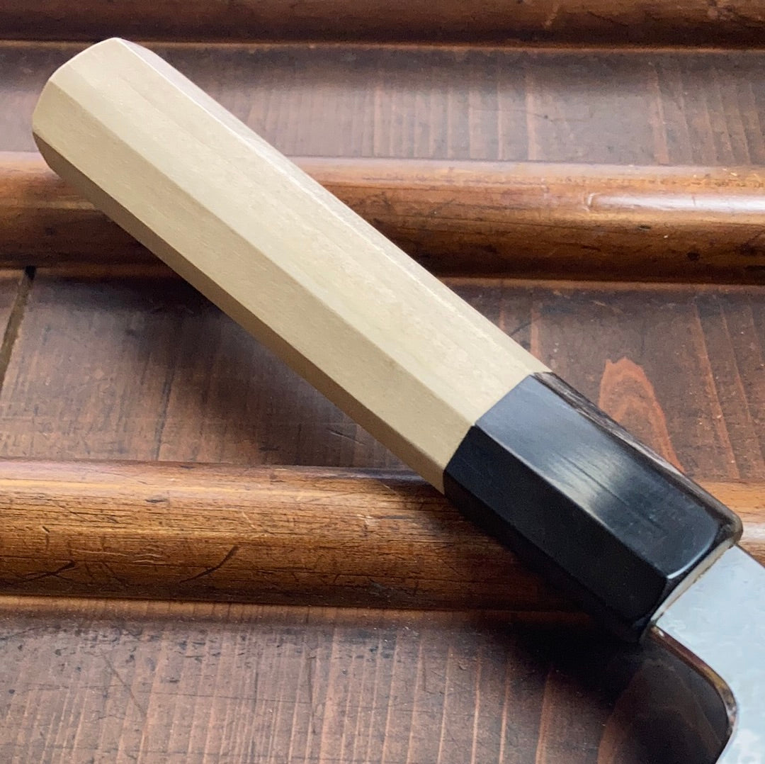 Sakai Kikumori Kikuzuki Uzu 210mm Gyuto Aogami 1 with Saya