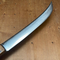 A J Jordan 10" Butcher Scimitar Double Shear Steel Boxwood is 1871-1926