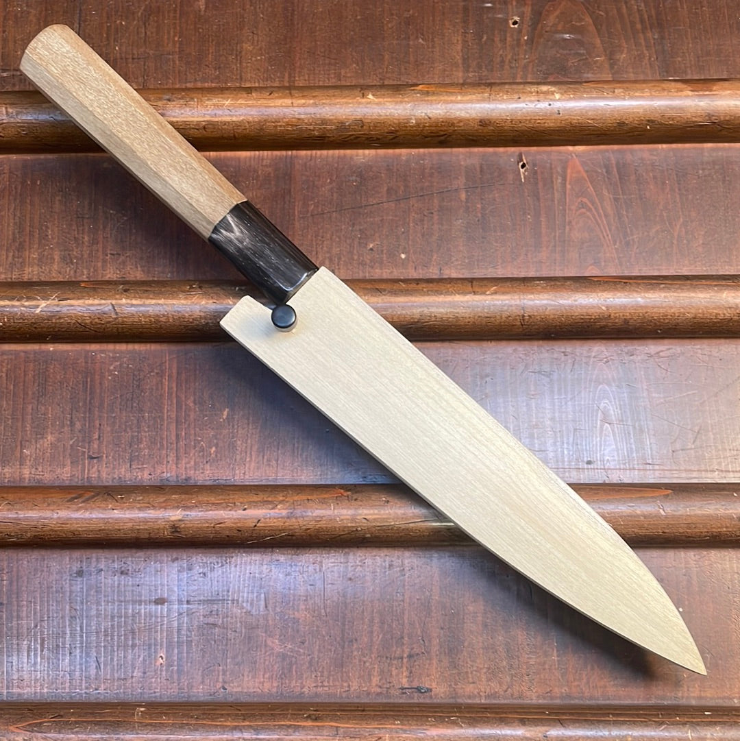 Sakai Kikumori Nakagawa 135mm Petty Shirogami 1 Kurouchi Ho Wood with Saya