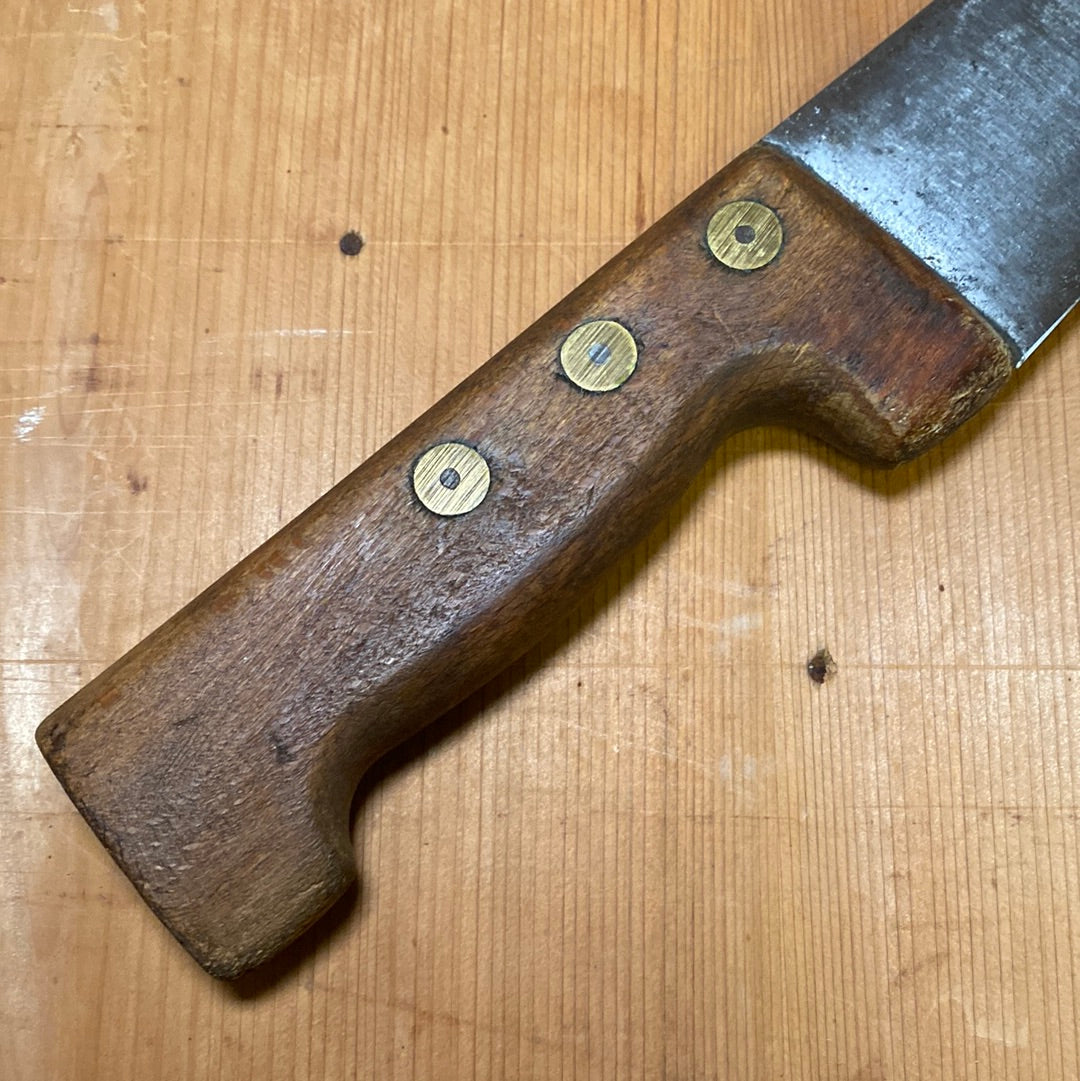 Unmarked 11” Boucher Butcher Knife Carbon Steel France 1950’s?