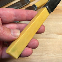 Joseph Rodgers & Sons Set of 6 Dinner Knives Carbon Steel Edwardian ~1901-1910