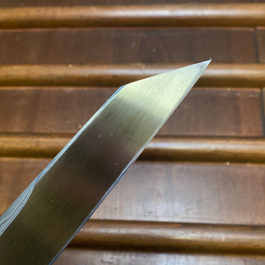 Hitohira Tanaka Manzo 300mm Kiritsuke Yanagi Aogami 1 Damascus Ebony with Saya - LEFTY