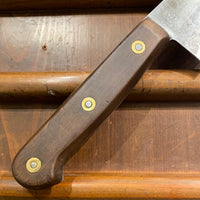Unmarked Plate-Semelle 11.5” Chef Knife Hand Forged Carbon Steel France 1920’s-50’s?