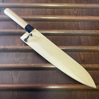 Konosuke Madei Sumiiro 240mm Gyuto SLD Kurouchi Nashiji - by Nihei W/ Saya