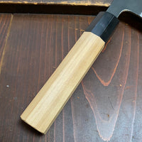 Hitohira Tanaka Kyuzo 180mm Nakiri Aogami 1 Kurouchi Yakisugi Cedar