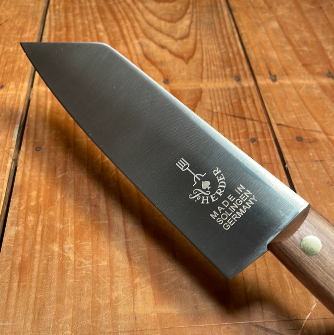 Friedr Herder 7" Santoku Carbon Walnut Handle