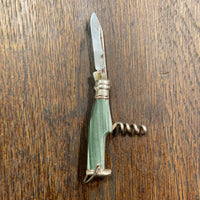 Tiny 2” Figural Champagne Bottle Knife Richards of Sheffield 1960’s