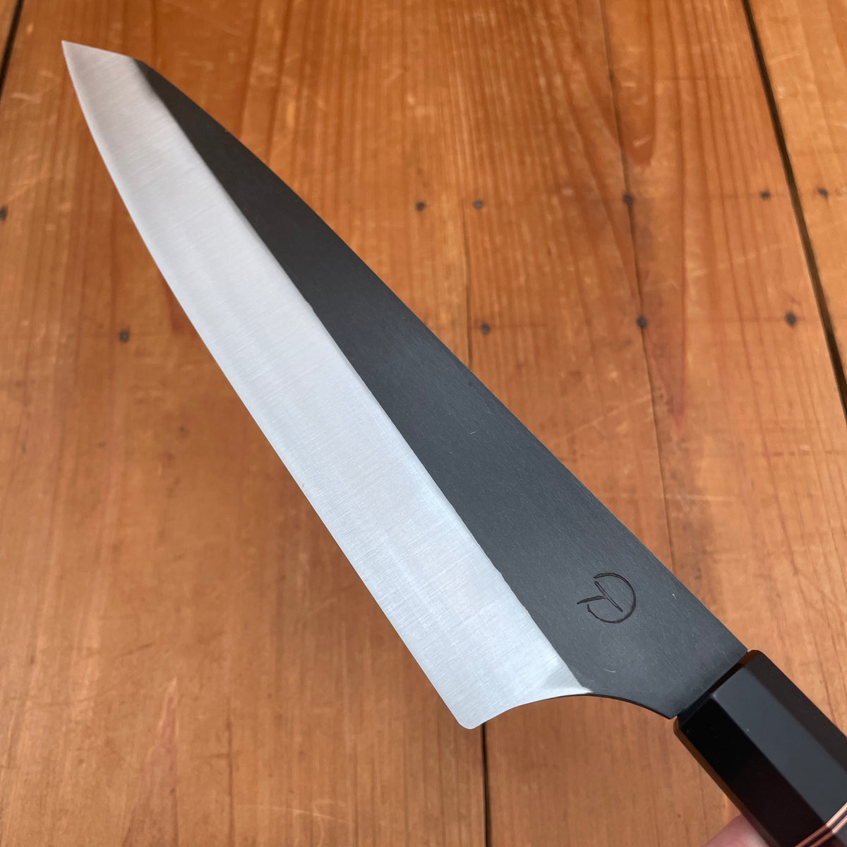 Alma Knife Co. 210mm Kiritsuke Gyuto 52100 Kurouchi - Rosewood Ebony Ferrule