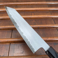 Tetsujin Hamono 210mm Kiritsuke Gyuto Aogami 2 Iron Metal Flow Ebony Black Buffalo Horn