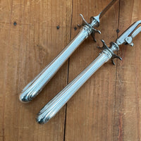 Gorham Carving Set Stainless Steel Sterling Silver Handles Likely 1930's