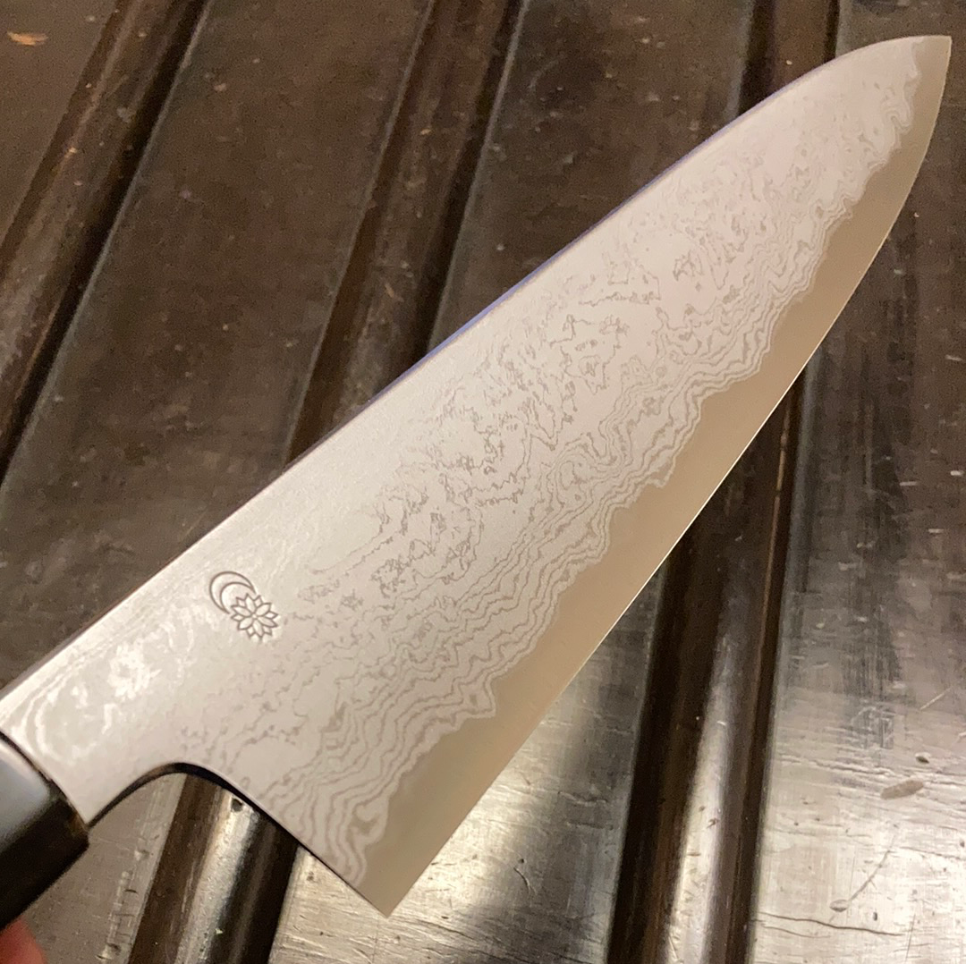 Sakai Kikumori Kikuzuki Uzu 240mm Gyuto Aogami 1 with Saya
