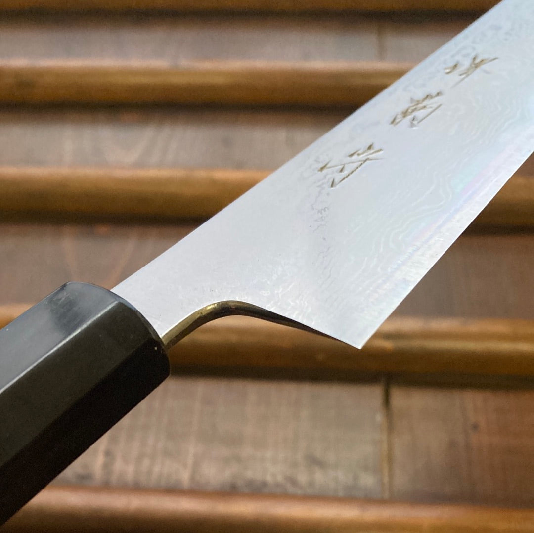 Sakai Kikumori Tanaka Sori 240mm Kiritsuke Sujihiki Aogami 1 Suminagashi