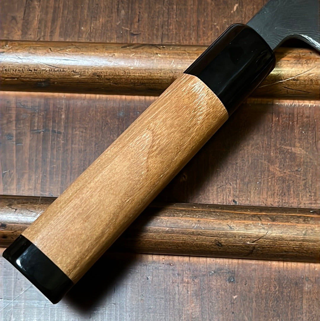 Tsukasa Hinoura 210mm Gyuto Shirogami Warikomi Unryu Suminagashi Double Horn Enju