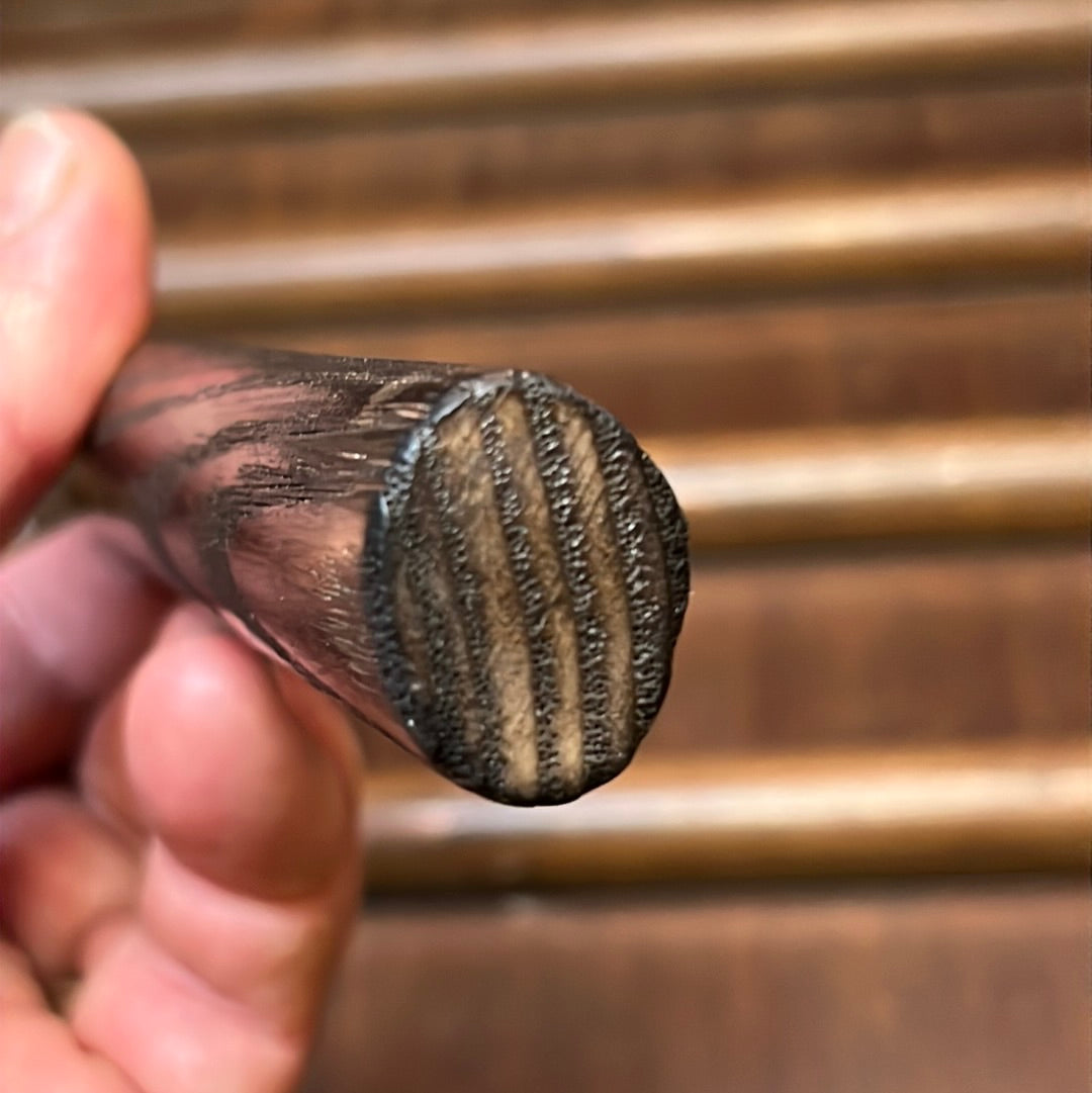 Tsukasa Hinoura 150mm Petty Shirogami Warikomi Kitaeji Suminagashi Burnt Chestnut Horn