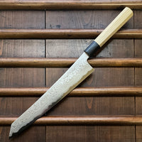 Sakai Kikumori Tanaka Sori 270mm Kiritsuke Sujihiki Aogami 1 Suminagashi