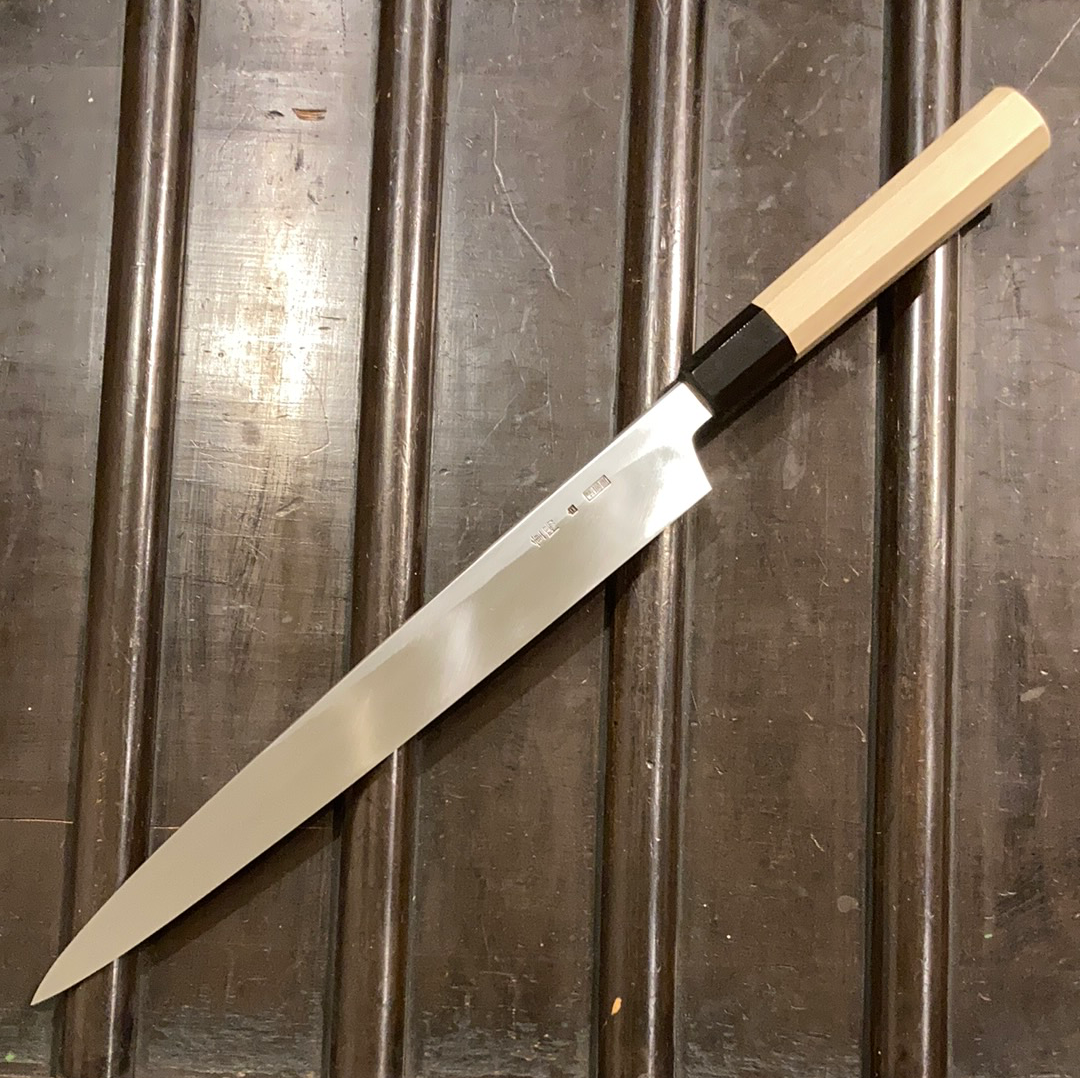 Sakai Kikumori Choyo 300mm Yanagi Shirogami 2 with Saya