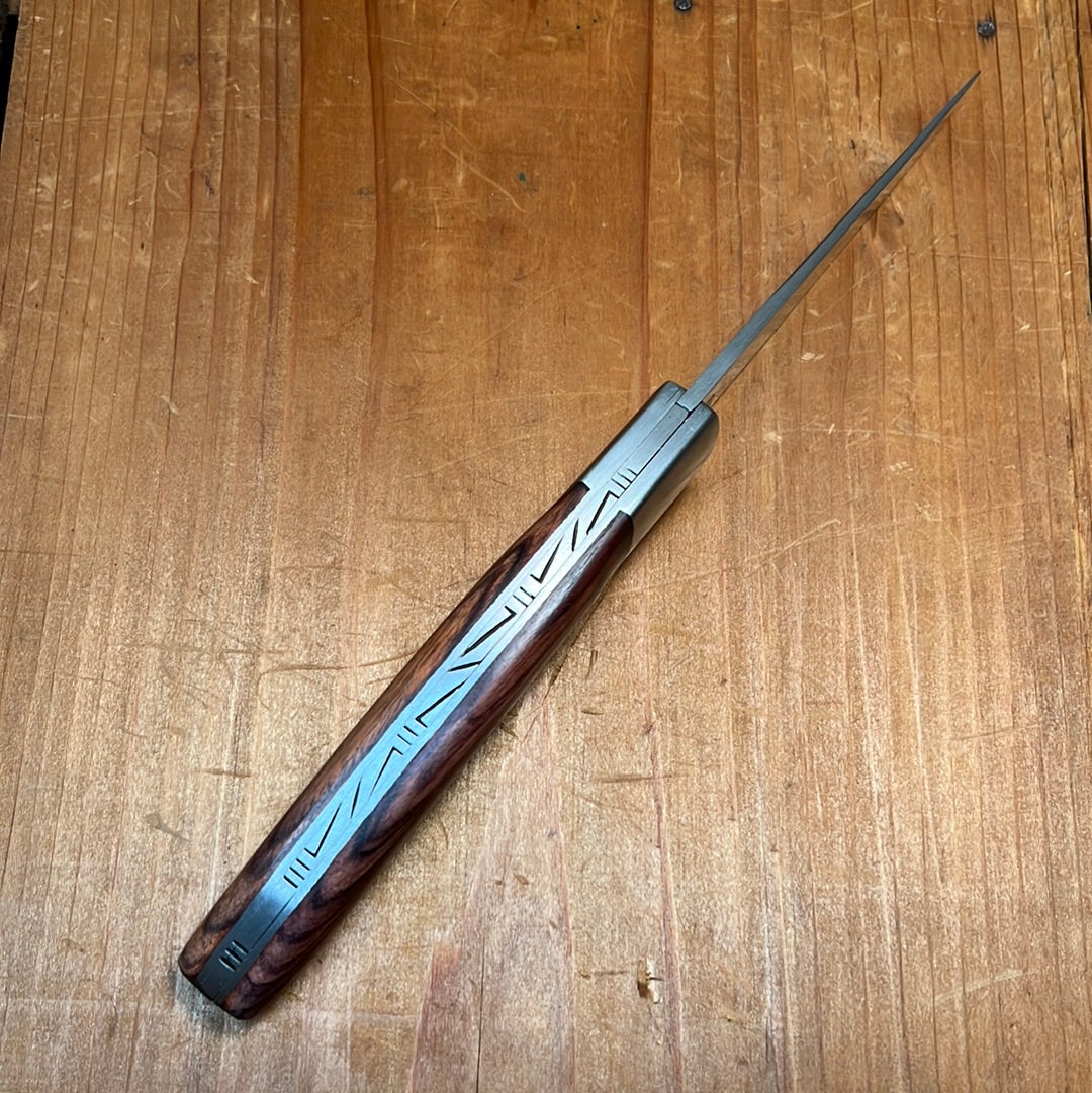 Au Sabot Le Thiers 12cm Pocket Knife Straight Stainless Violetwood Handle