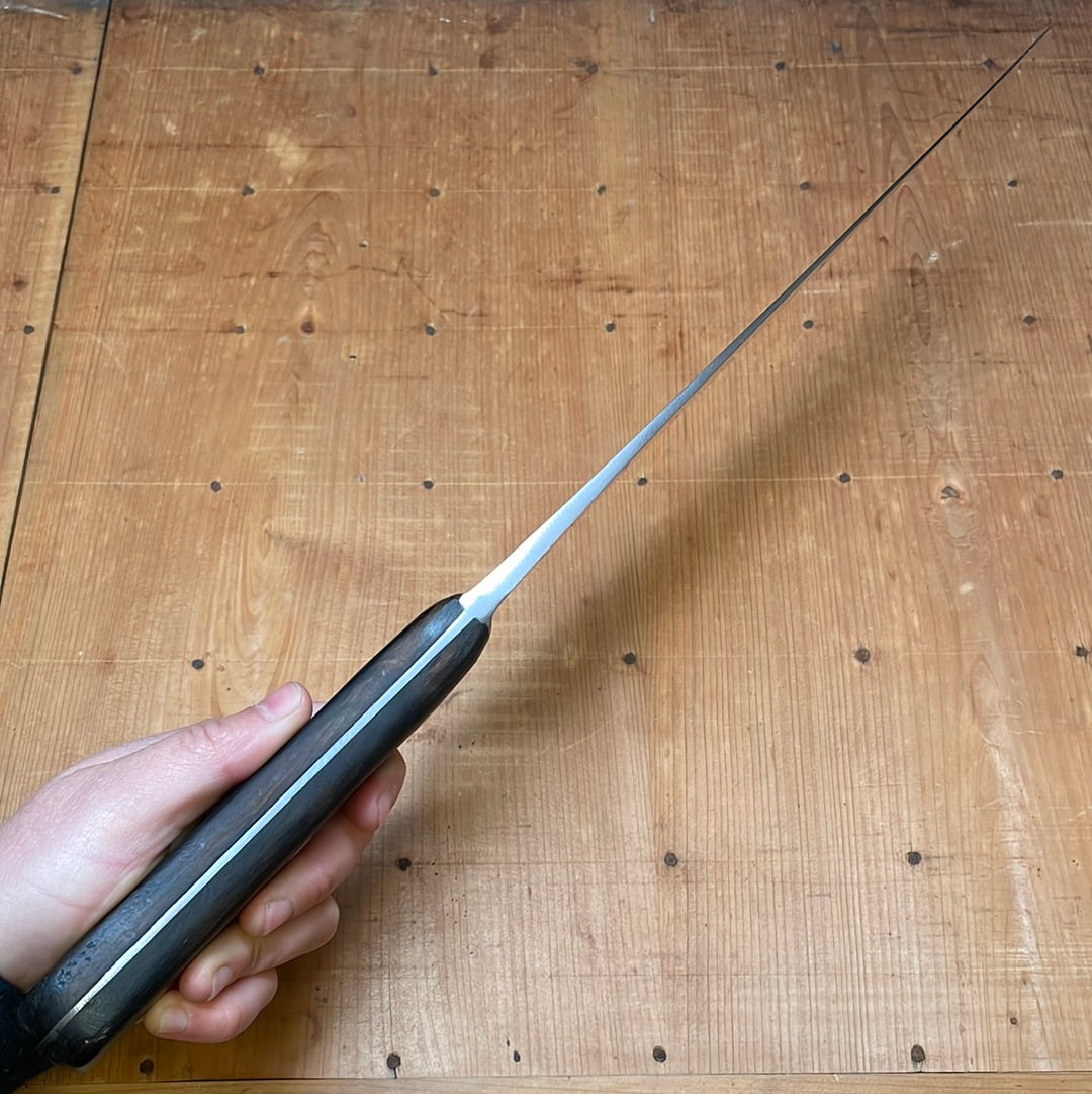 J A Henckels 12" Hand Forged Carbon Steel Chef Knife Model 108 1920's-30's