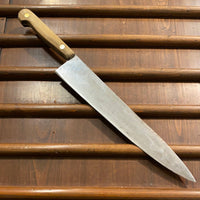 Unmarked 11.75” Chef Knife Carbon Steel American 1930’s-50’s