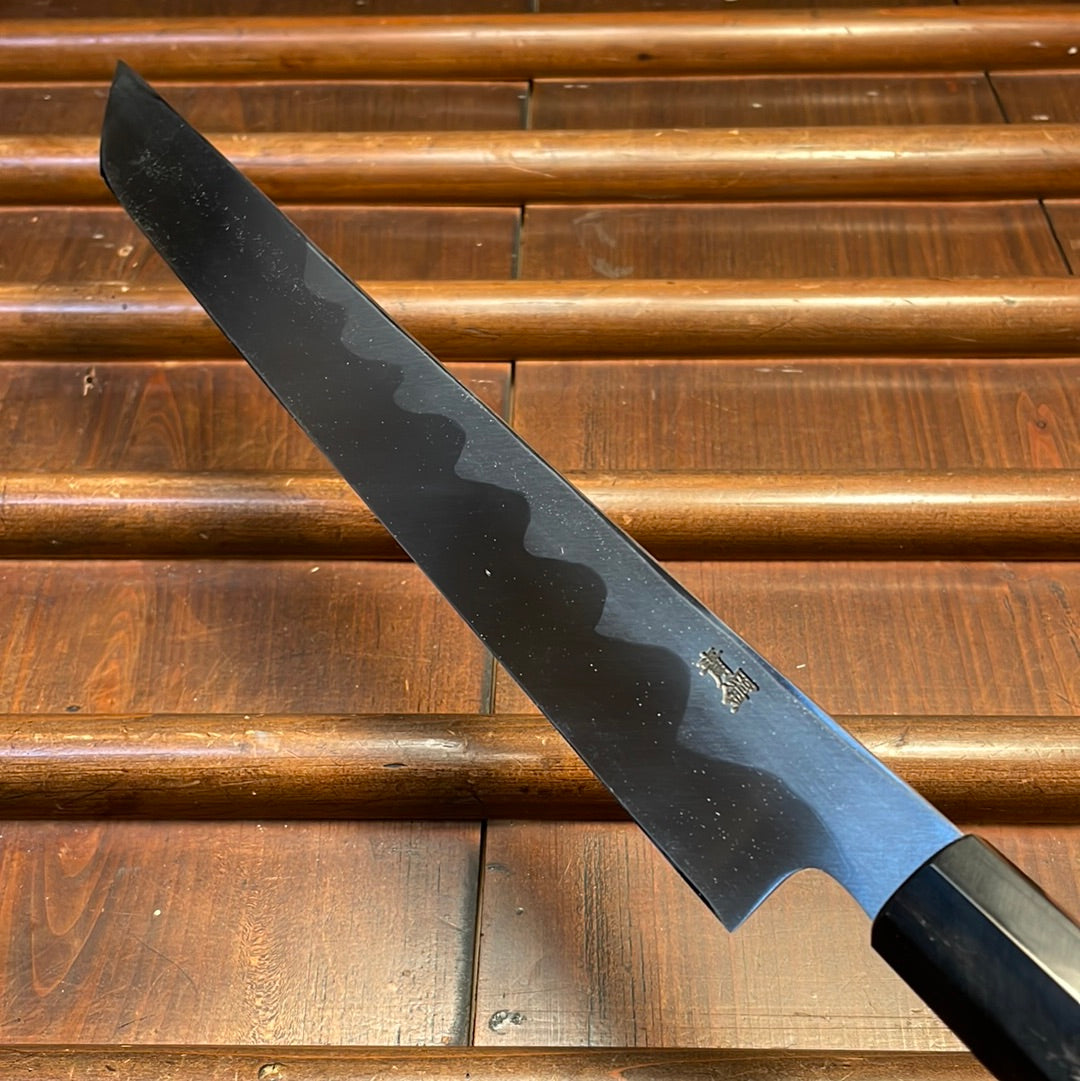 Hitohira Kikuchiyo Manzo 270mm Sakimaru Yanagi Aogami 2 Ho Wood with Saya