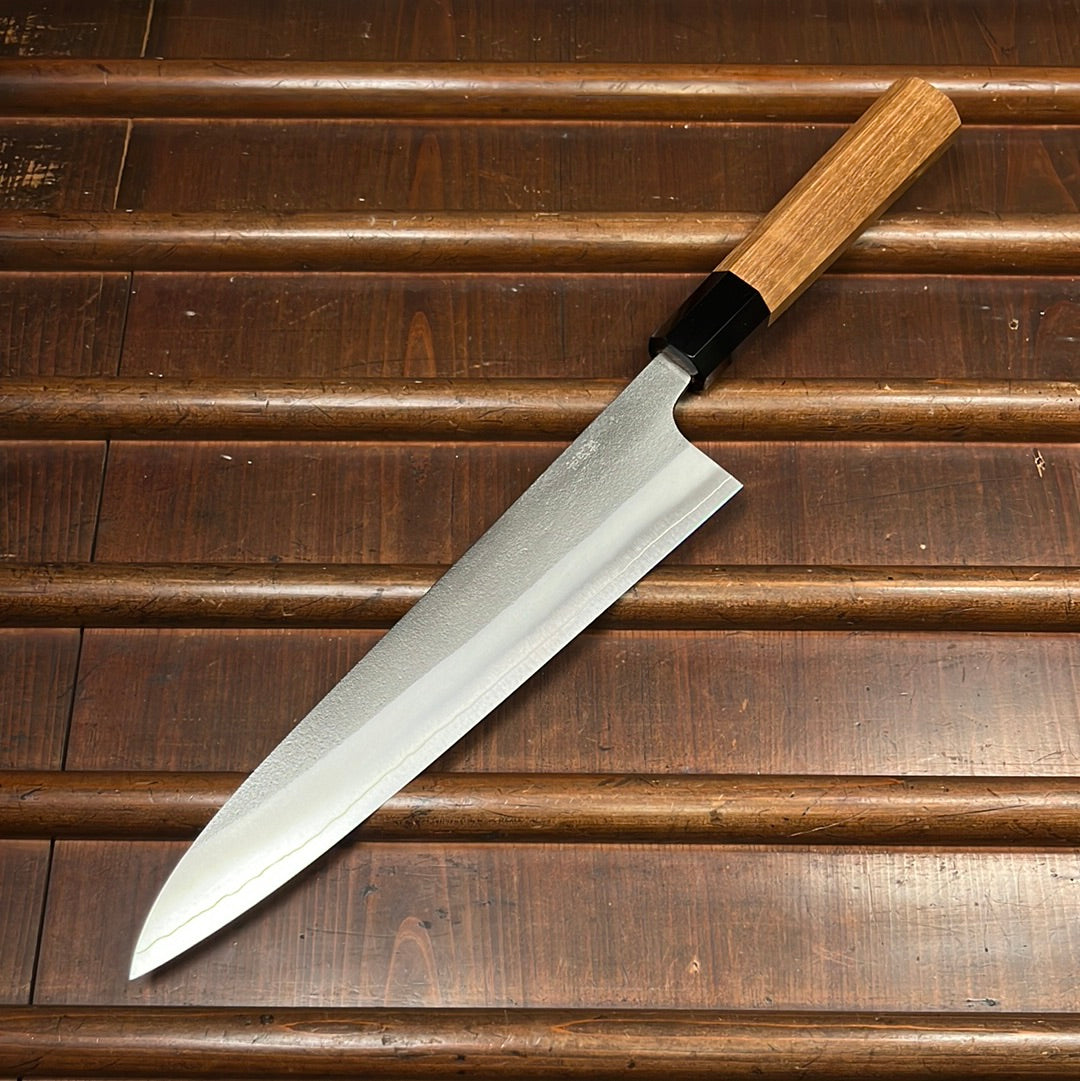 Yoshikane Hamono 240mm Gyuto SKD Nashiji Teak Handle