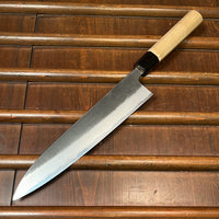 Wakui 240mm Gyuto V2 Carbon Kurouchi Nashiji Ho Octagonal