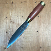Friedr Herder 5” Old Farmer's Knife Flexible Carbon Steel Cherry Brass with Loop