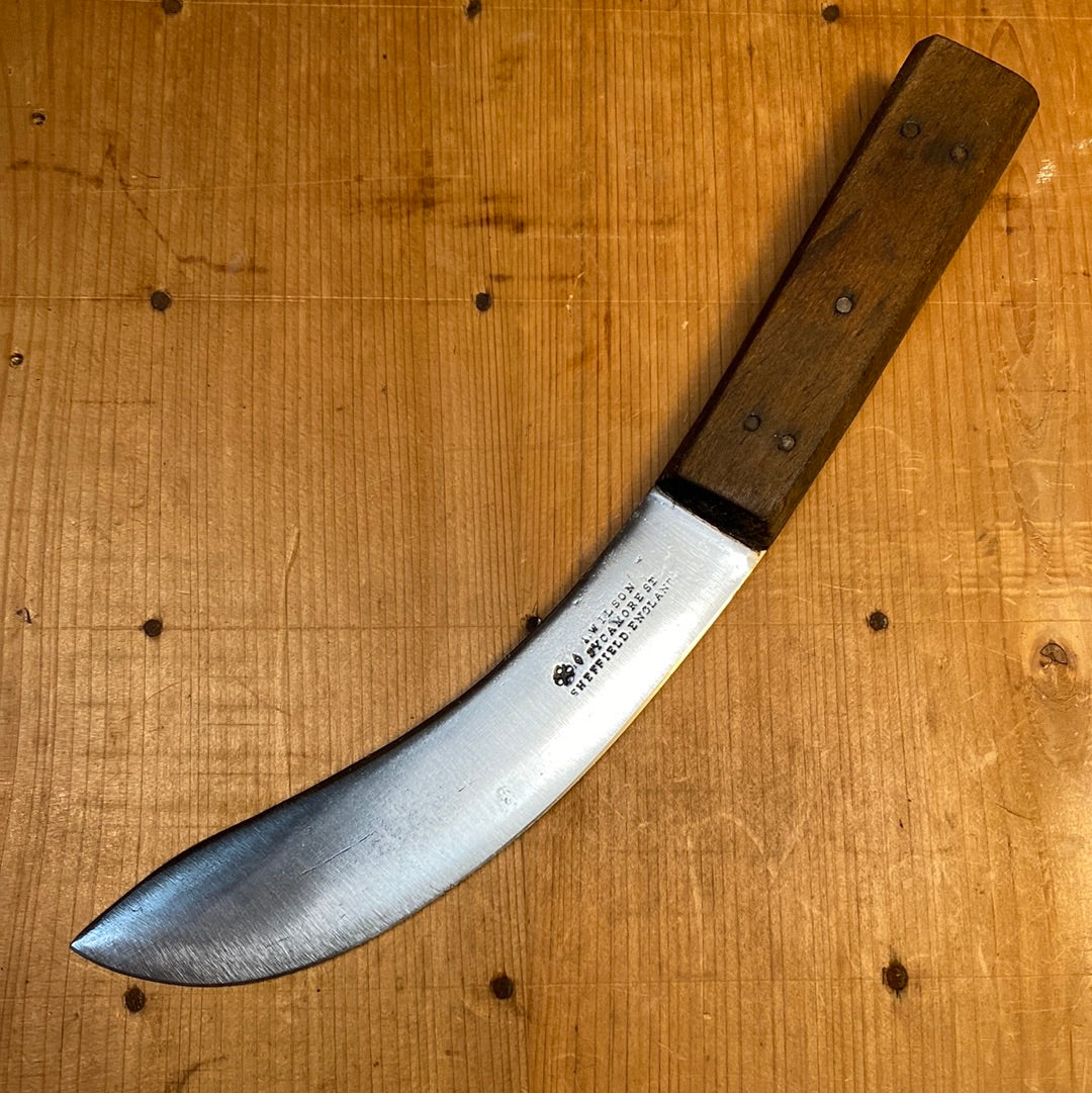 I Wilson 5.75" Skinning Knife Carbon Steel & Beechwood 1890's-1920's