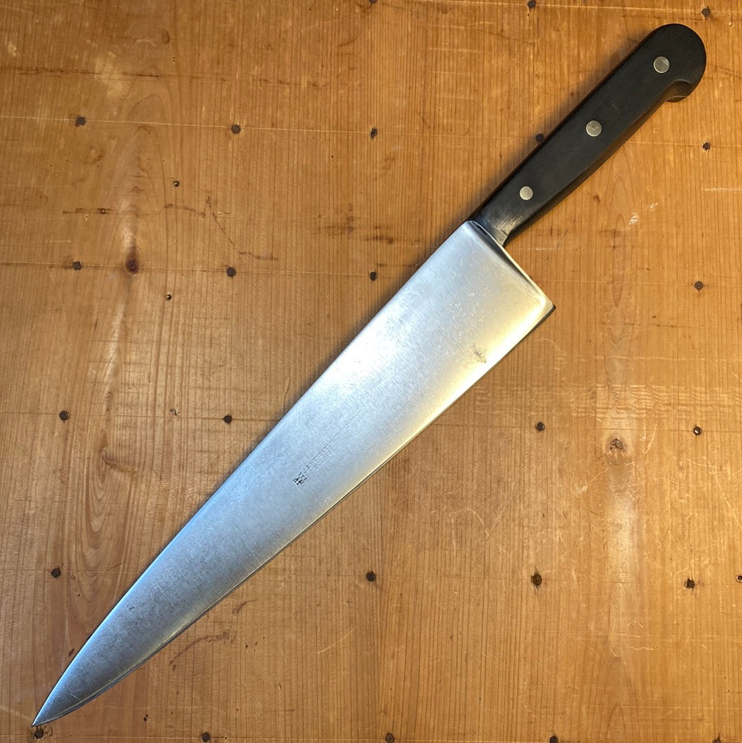 J A Henckels 12" Hand Forged Carbon Steel Chef Knife Model 108 1920's-30's